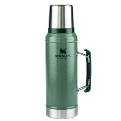 Garrafa Térmica Classic Hammertone Green | 0,95L Stanley – Durabilidade e Praticidade