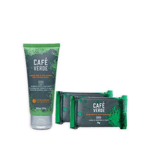 Combo Masculino Barba e Sabonetes Café Verde – Loccitane Au Bresil