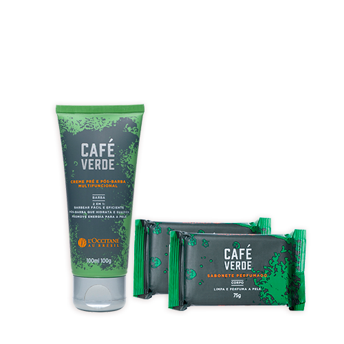 Combo Masculino Barba e Sabonetes Café Verde – Loccitane Au Bresil