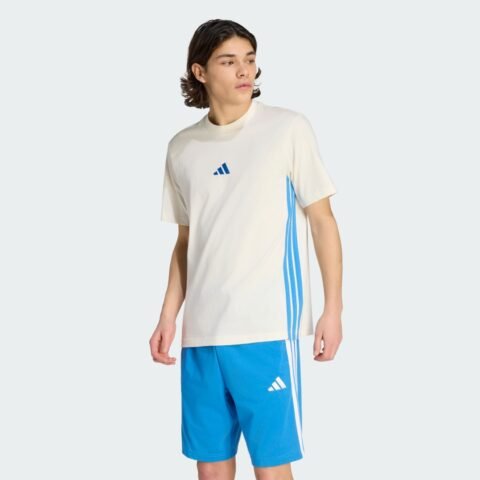 Camiseta Malha Simples Essentials Três Listras Homem adidas – Conforto e Estilo para o Dia a Dia