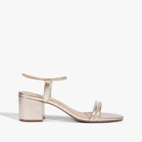 Sandália Gimenez Mid Dourada | Schutz – Elegância e Conforto para Todas as Ocasiões