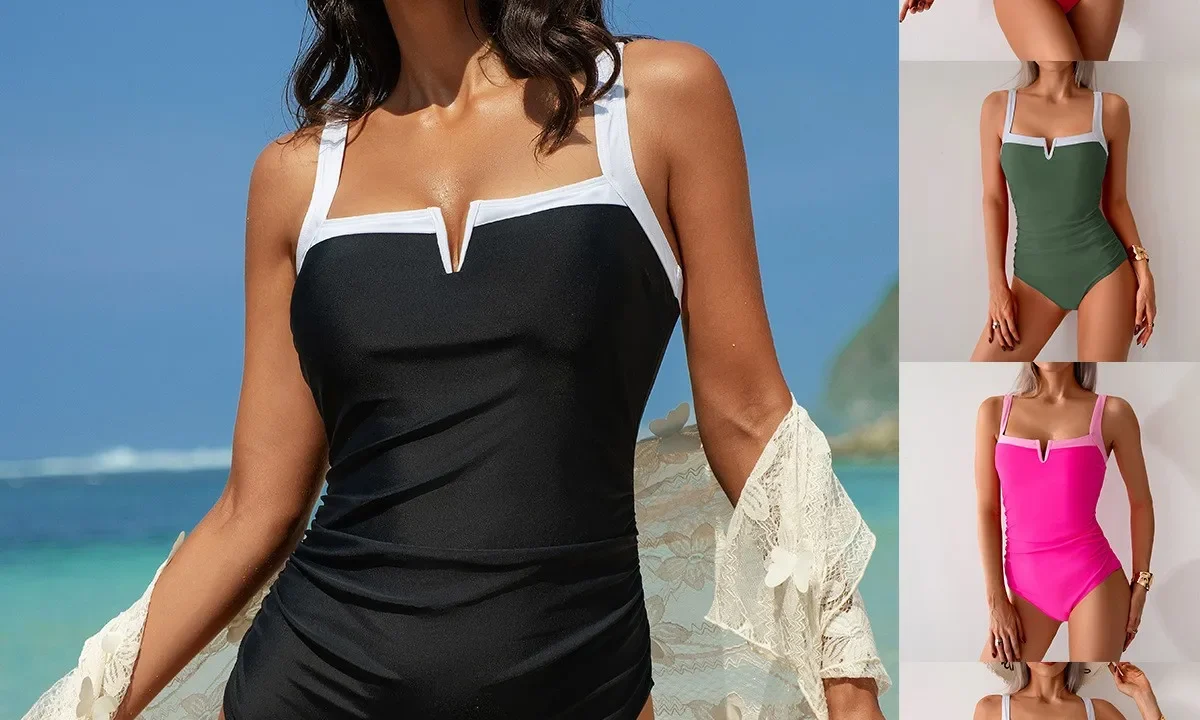 Black Swimsuit V Neck: Estilo e Conforto com Desconto Imperdível