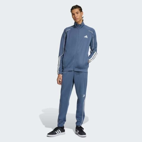 Agasalho Adidas 3S Stadium Azul: conforto e estilo para o dia a dia