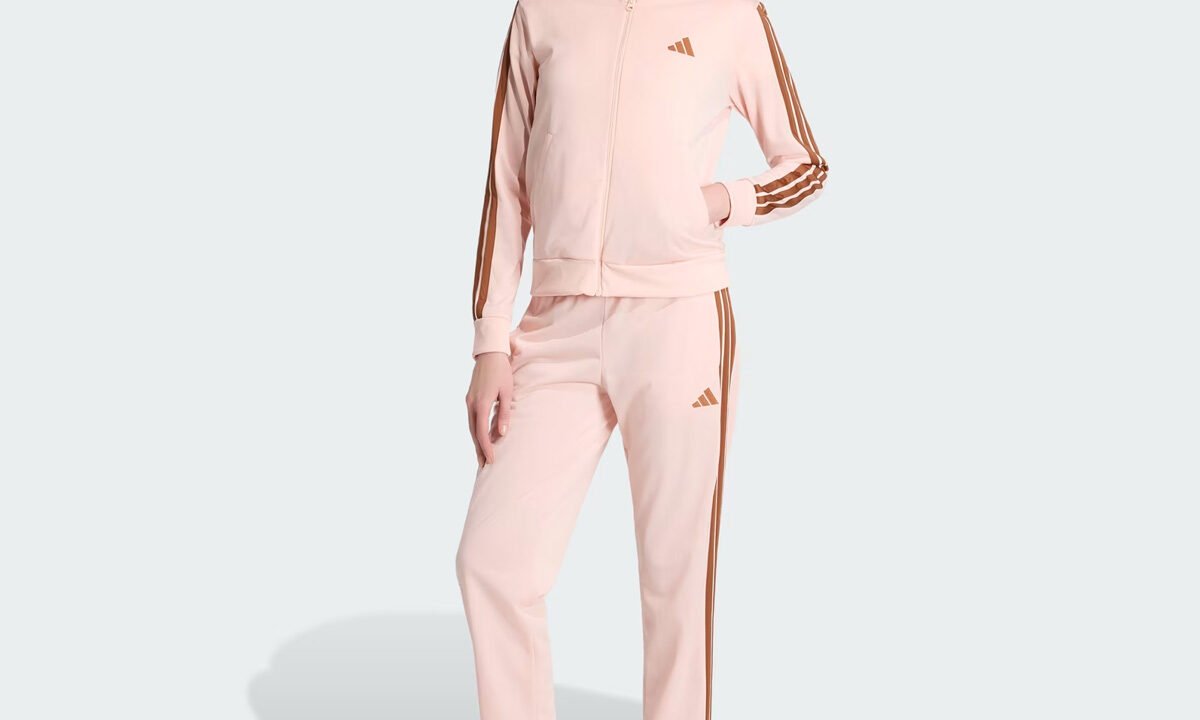Agasalho Adidas ESS 3 Stripes TS Feminino Rosa – Conforto e Estilo para o Dia a Dia
