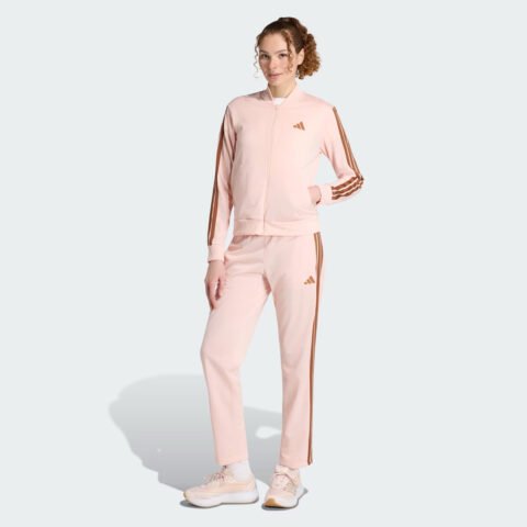 Agasalho Adidas ESS 3 Stripes TS Feminino Rosa – Conforto e Estilo para o Dia a Dia
