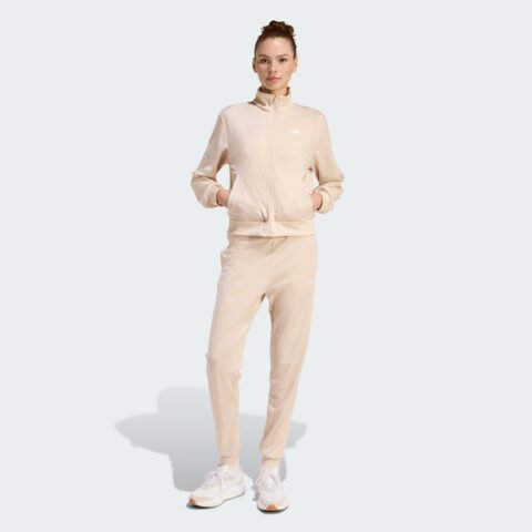 Agasalho Adidas Feelcozy TS Feminino Bege e Branco – Conforto e Estilo Casual