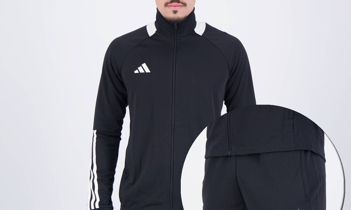 Agasalho Adidas Sereno Três Listras Aeroready Preto – Conforto e Desempenho para Seu Treino