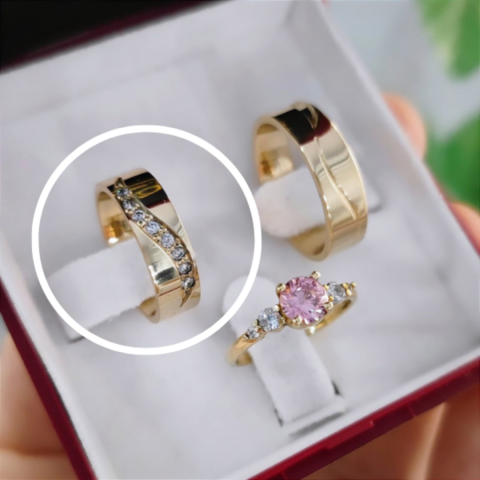Aliança avulsa 6mm Modelo Oceano com Pedras – Qualidade e estilo para todas as ocasiões