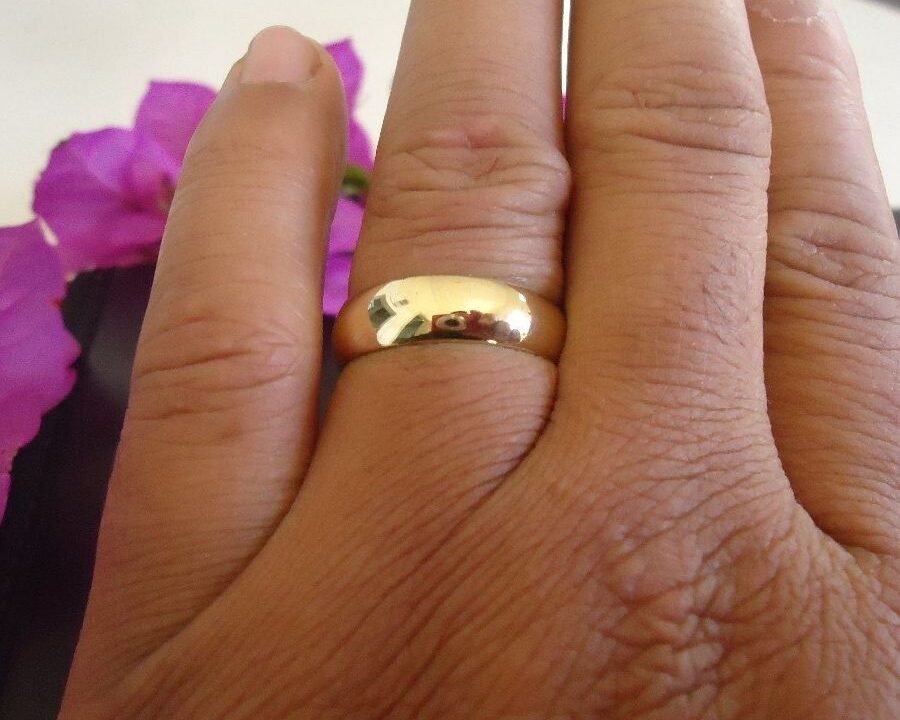 Aliança de moeda antiga avulsa modelo abaulada 6mm – Qualidade e custo-benefício
