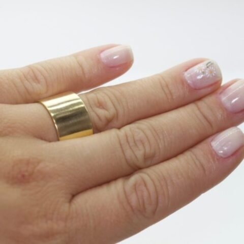 Aliança de moeda antiga avulsa modelo reto 12mm – Qualidade e custo-benefício