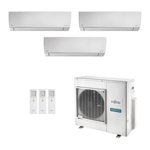 Ar-Condicionado Multi Split Inverter Fujitsu 35.000 (3x Evap HW 12.000) Quente/Frio 220V