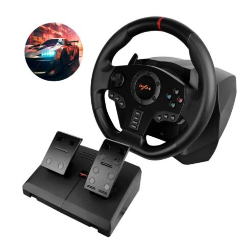 Volante Gaming PXN-V900: Conforto e Realismo para Jogos de Corrida