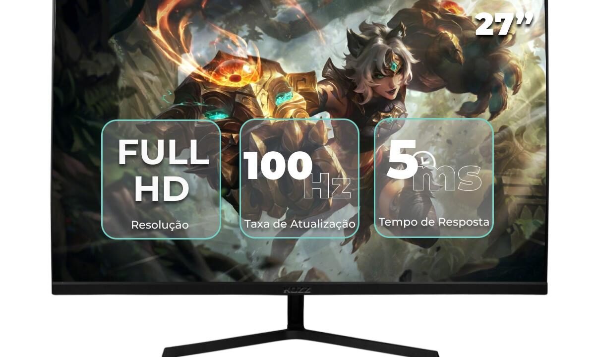 Monitor Gamer 27” Kozz 1920x1080px 100Hz 5ms VGA HDMI – KZ-M2715