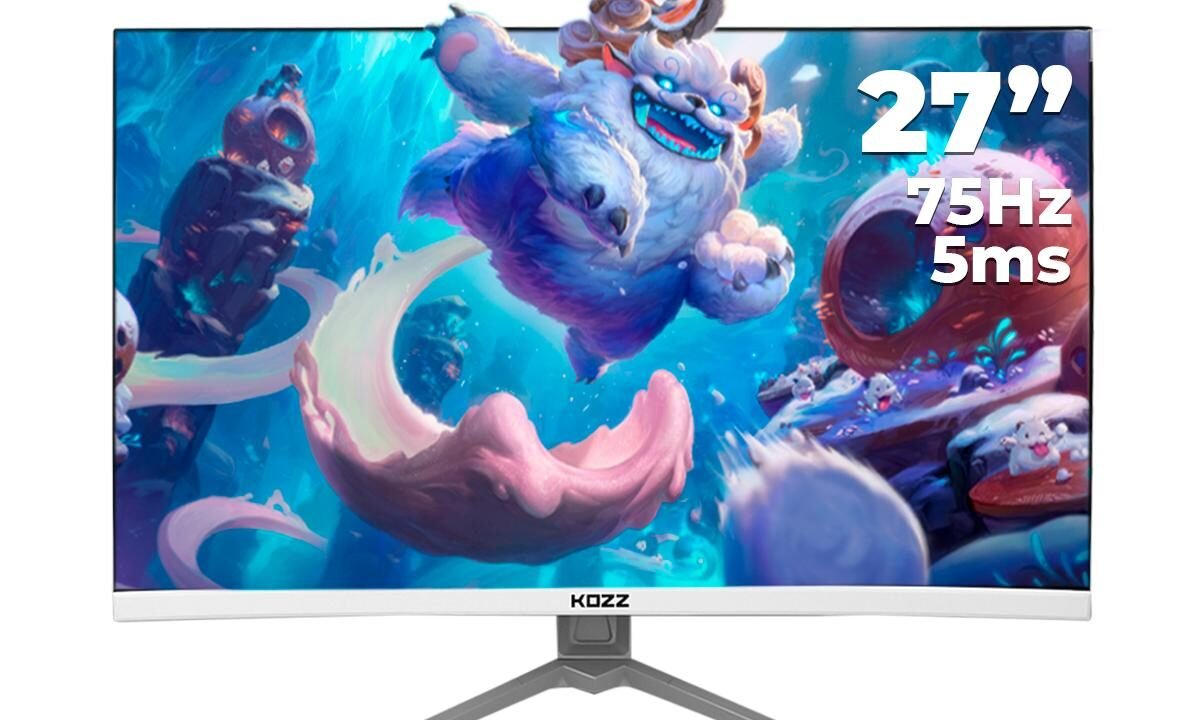 Monitor Curvo Led 27” IPS Full HD Gamer Ajustável – KOZZ By Cellfy