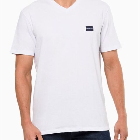 Camiseta Masculina Gola V Básica Calvin Klein Jeans – Conforto e Estilo Casual