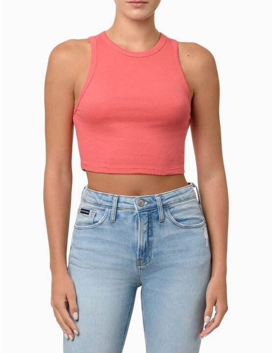 Regata Feminina Cropped Ribana Melancia Calvin Klein Jeans