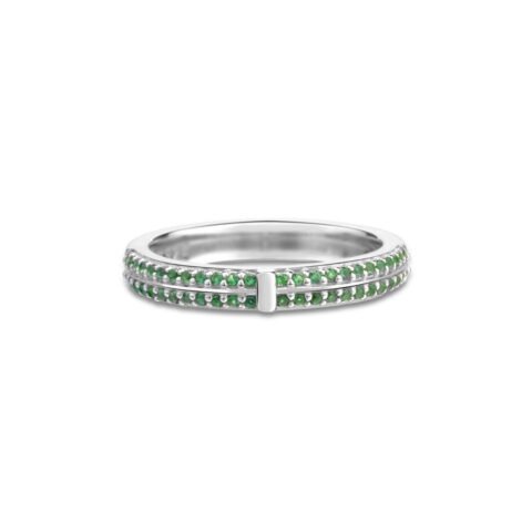 Anel Life Glam II em Prata 925 com Pedras Verdes – Elegância e Desconto Vivara