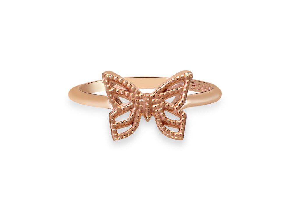 Anel Life Enigma Borboleta em Liga Rosé com Banho de Ouro Rosé 18k – Vivara
