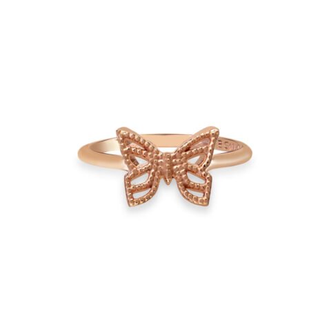 Anel Life Enigma Borboleta em Liga Rosé com Banho de Ouro Rosé 18k – Vivara
