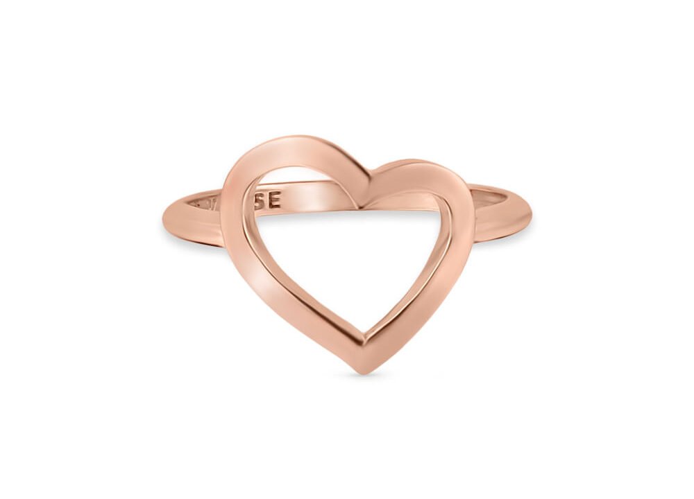 Anel Life Love Coração em Liga Rosé com Banho de Ouro Rosé 18k – Elegância e Delicadeza Vivara