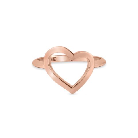 Anel Life Love Coração em Liga Rosé com Banho de Ouro Rosé 18k – Elegância e Delicadeza Vivara