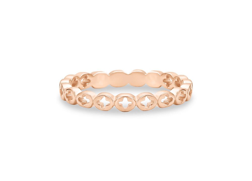 Anel Life My Rose Flores em Liga Rosé com Banho de Ouro Rosé 18k – Vivara