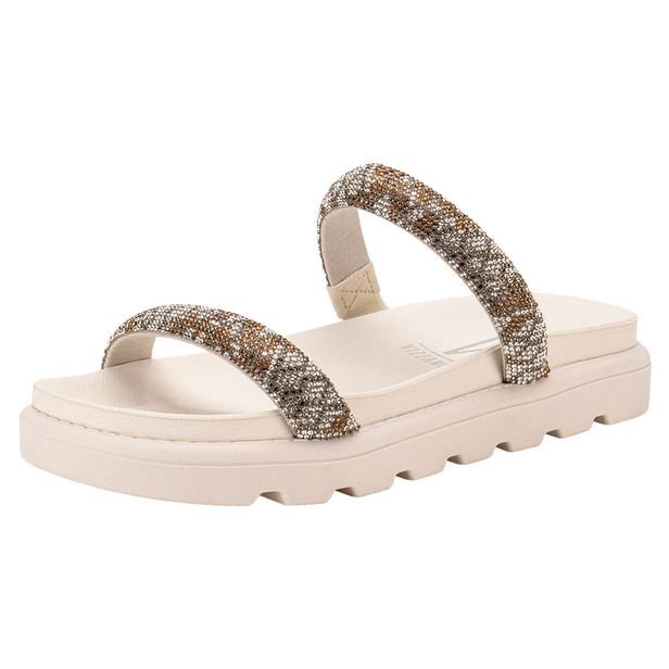 Tamanco Feminino Flat Vizzano 6459110 MARFIM 34 – Conforto e Estilo para o Seu Dia a Dia