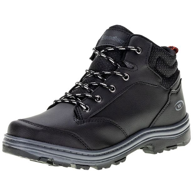 Bota Masculina Adventure Wonder 1079 Preto/Cinza 37 – Conforto e Durabilidade para suas Aventuras