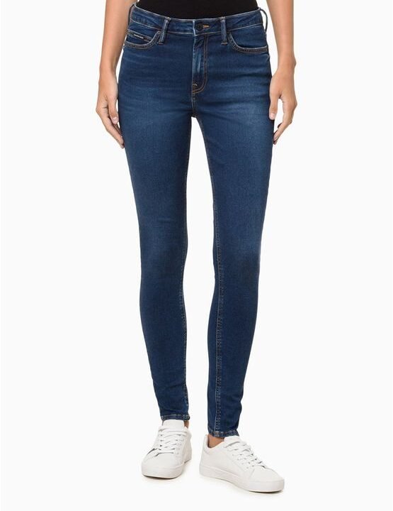 Calça Jeans Feminina Super Skinny Essential Calvin Klein Jeans Marinho 44