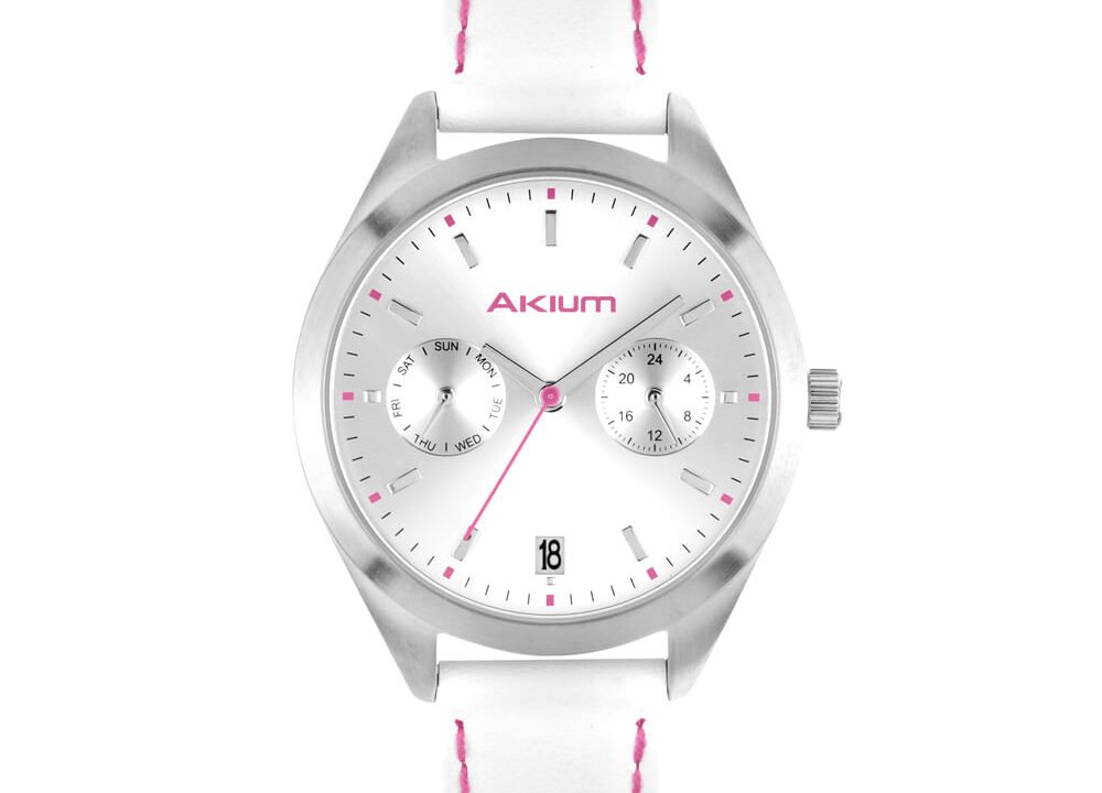 Relógio Akium Feminino Prata e Rosa – Elegância e Desconto Exclusivo