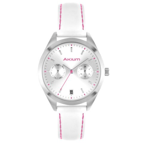 Relógio Akium Feminino Prata e Rosa – Elegância e Desconto Exclusivo