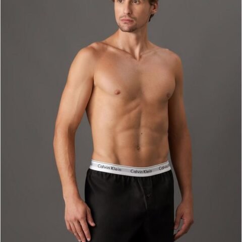 Samba Canção Lisa Vista Falsa Cueca Calvin Klein Underwear Preto