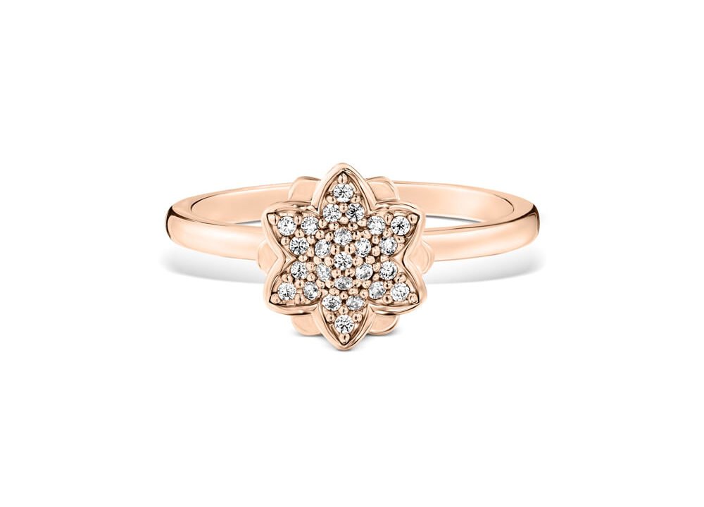 Anel Life Flora Lótus Rosé com Banho de Ouro 18k – Vivara