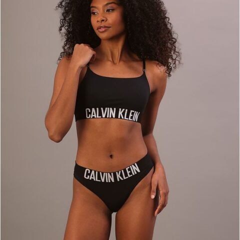 Sutiã Alças Faixa Micro Intense Power Calvin Klein Feminina – Preto