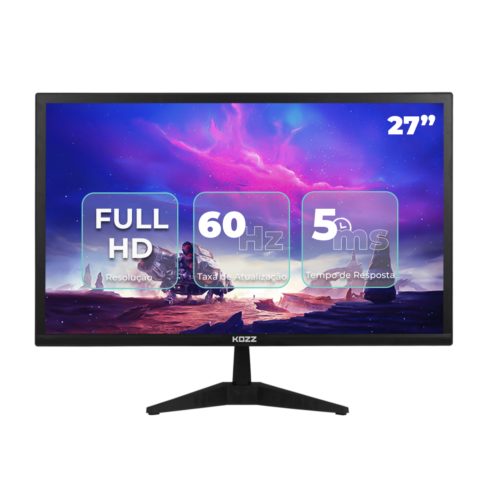 Monitor Gamer Kozz M2700 27” Full HD com Redução de Luz Azul – Qualidade e Conforto Visual