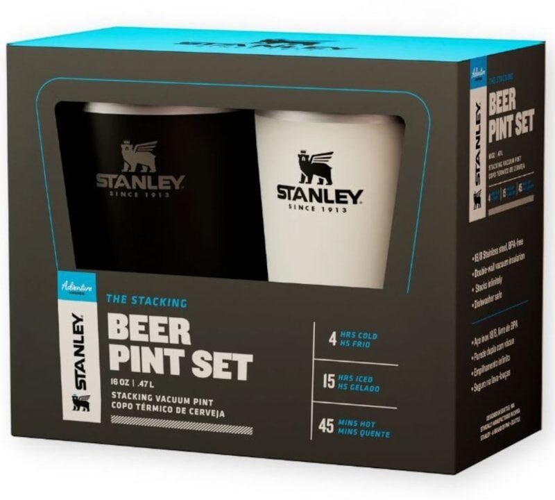 Gift Set Copos sem Tampa Matte Black e Polar | 473ML – Stanley