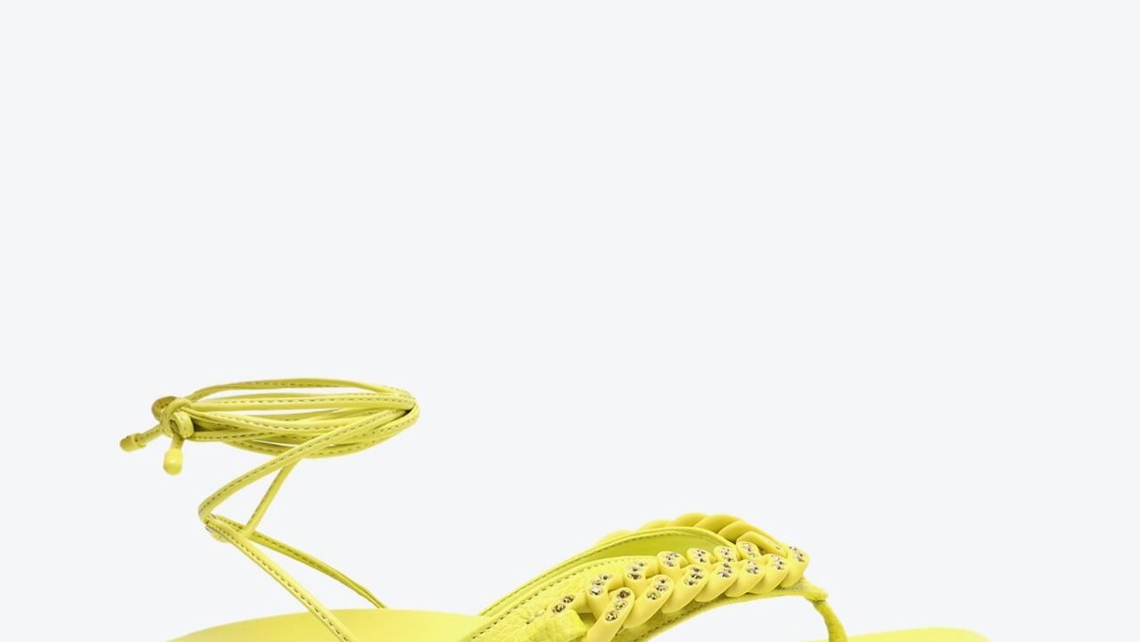 Sandália Papete Flatform Tratorada Couro Verde Neon | Schutz