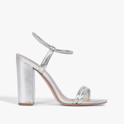 Sandália Gimenez Couro Metalizada Prata | Schutz – Estilo e Conforto para Sua Festa