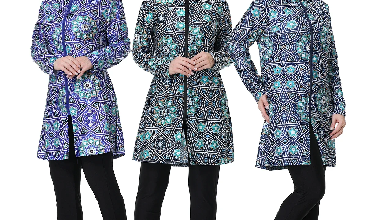 Burkini Plus Size com Estampa – Conforto e Cobertura para Mulheres Muçulmanas