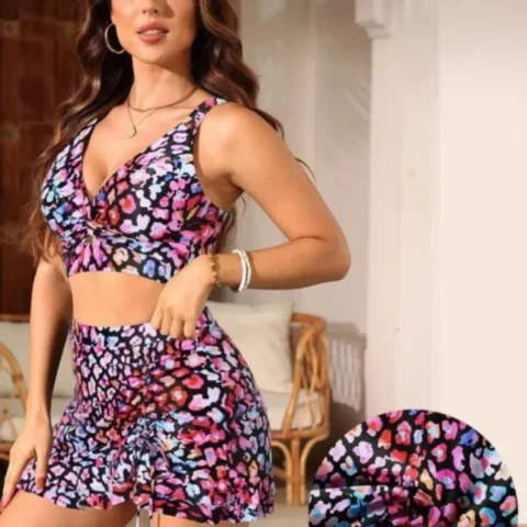 Swimwear Women Swimsuit Sexy Tankini Push Up Bikinis Set 2026 – Oferta Imperdível