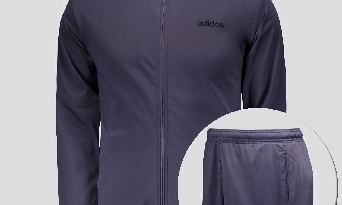 Agasalho Adidas Logo Linear Roxo – Conforto e Estilo Casual Feminino