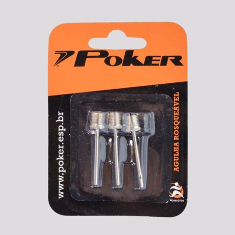 Agulha Poker Rosqueável 3 Peças – Acessório Essencial para Encher Bolas