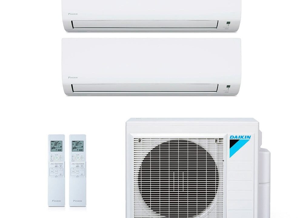 Ar-Condicionado Multi Split Inverter Daikin 24.000 BTUs (2x Evap HW 18.000) Quente/Frio 220V