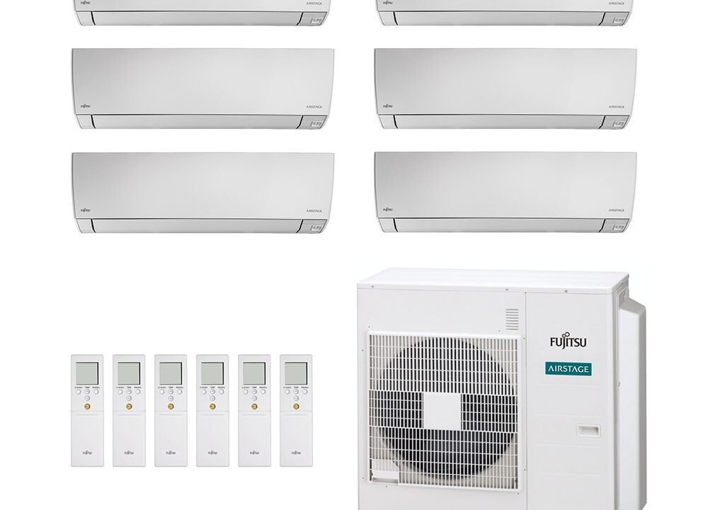 Ar-Condicionado Multi Split Inverter Fujitsu 45.000 Quente/Frio 220V – Conforto para 6 Ambientes