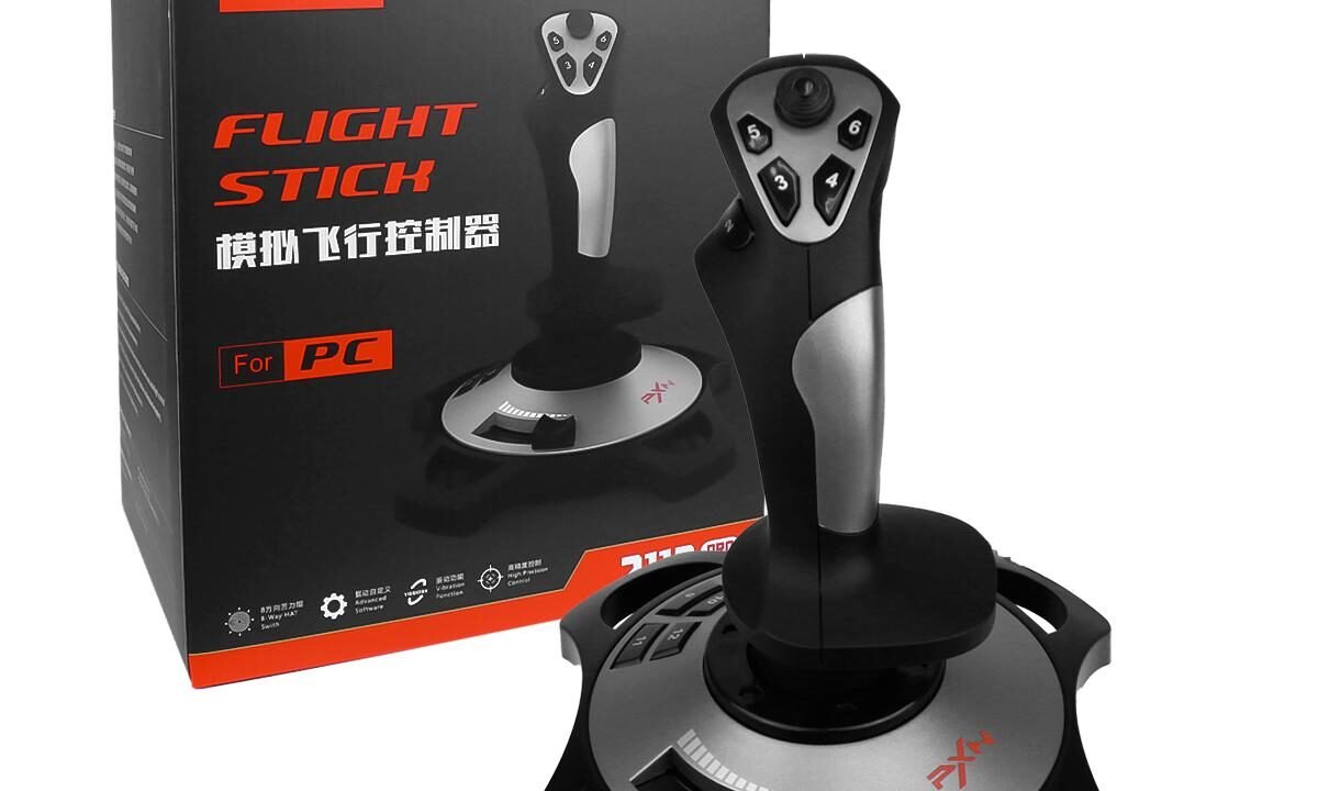 Controle Gamer Flight Stick PXN-2113PRO: Imersão e Precisão para Simuladores de Voo