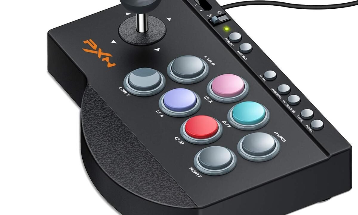 Controle PXN Arcade Gamer 0082 Fightstick Desktop – Conforto e Versatilidade para Jogos Arcade