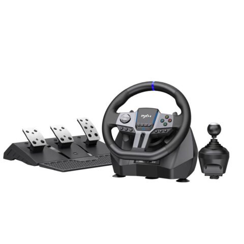 Joystick Volante PXN-V9: Simulador Racing com Vibração e Câmbio Embreagem