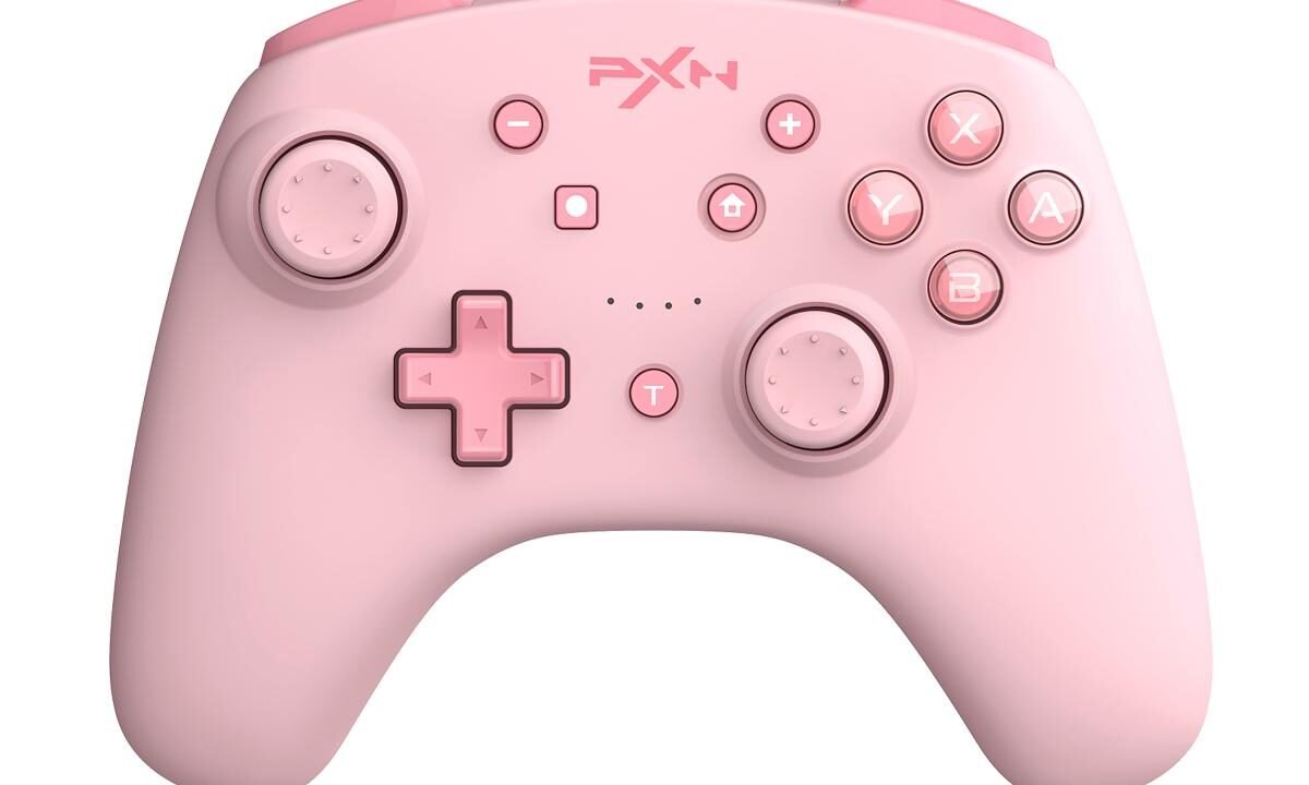 Controle Gamer Sem Fio PXN Joystick C Vibração Dupla – PXN-9607X-Rosa: Conforto e Precisão para Seu Nintendo Switch