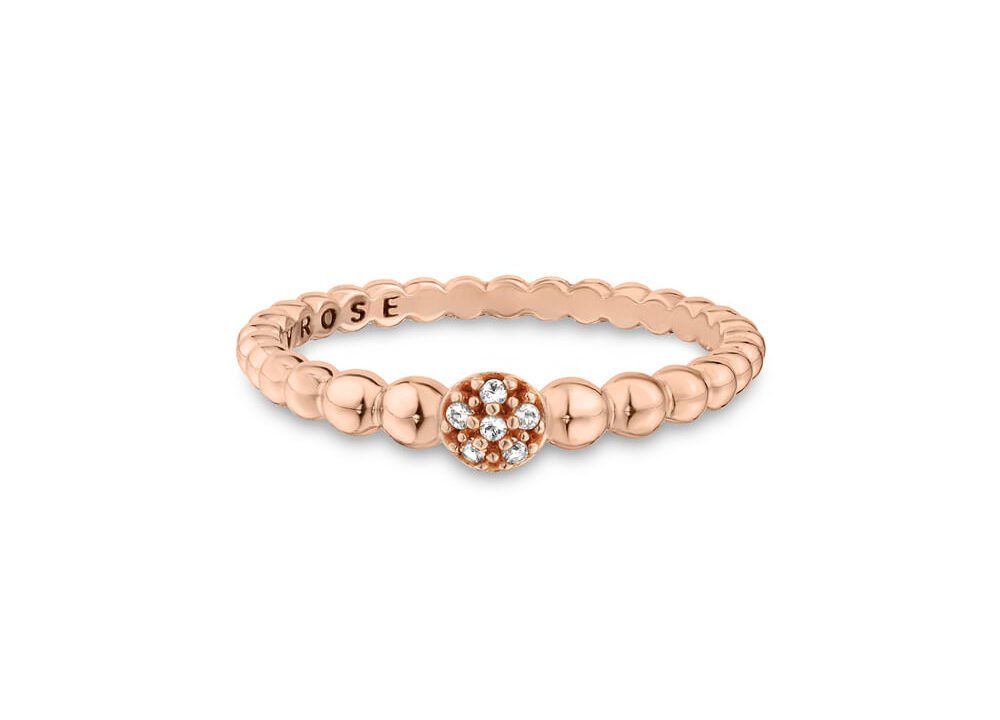 Anel Life Pink Pavê em Liga Rosé com Banho de Ouro Rosé 18k e Pedras Incolores – Vivara