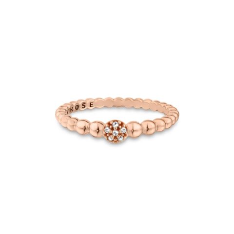 Anel Life Pink Pavê em Liga Rosé com Banho de Ouro Rosé 18k e Pedras Incolores – Vivara